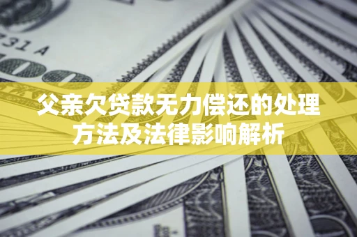 济南父亲欠贷款无力偿还的处理方法及法律影响解析